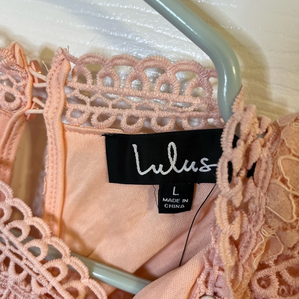 Lulus My Sweetheart Blush Pink Lace Mini Dress - Picture 8 of 9